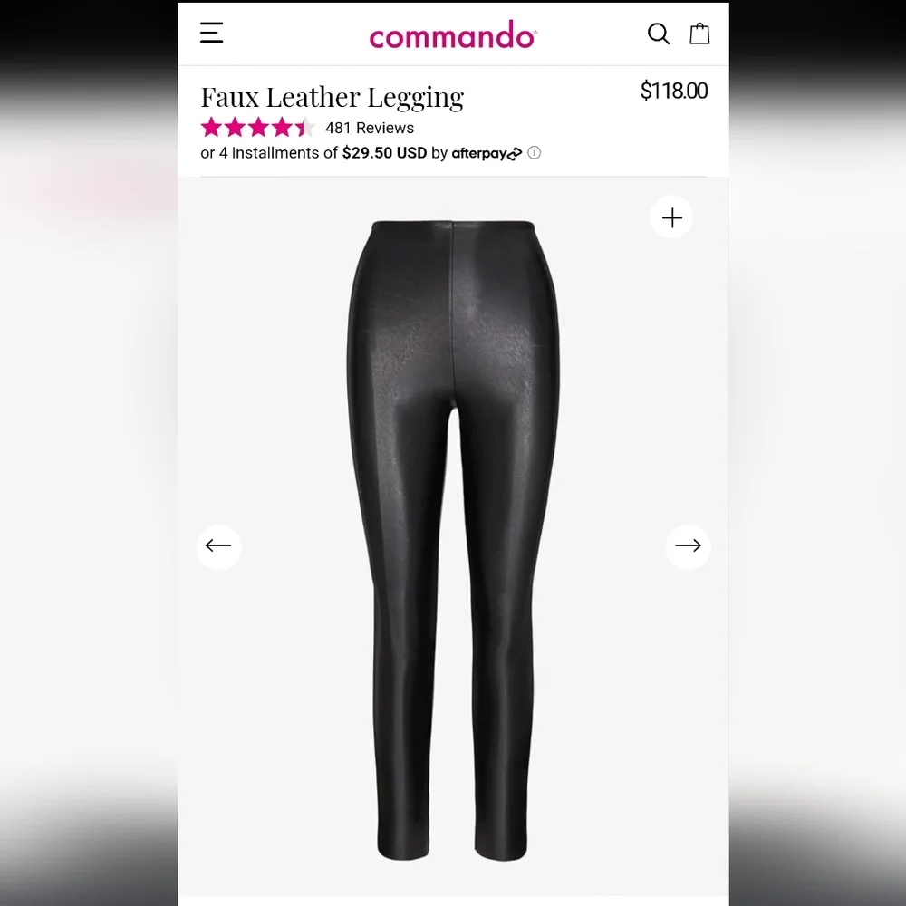 Commando FX Leather Smoothing Leggings NWT - Picture 9 of 9